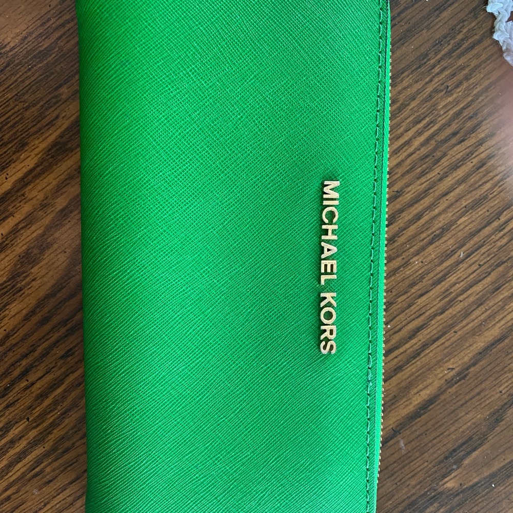 Green, Michael Kors wallet